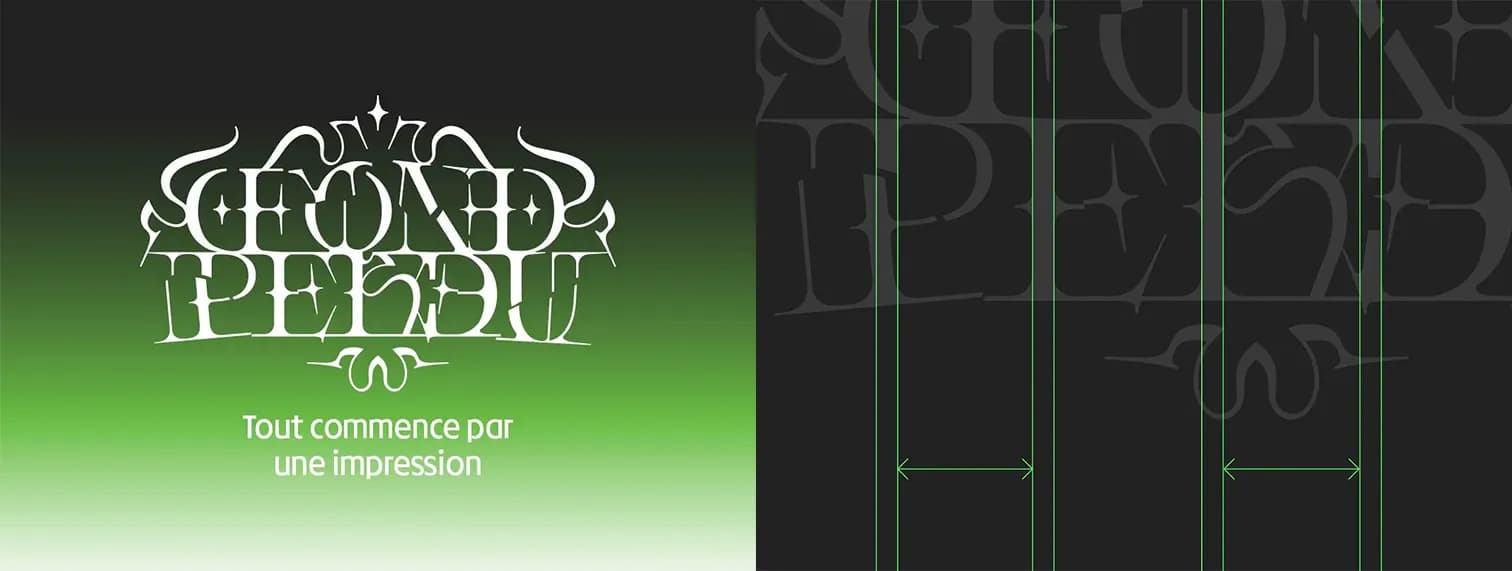 Slogan et repère graphique de Fond Perdu
